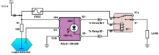 Liquid Level Switch Driver with LED connection diagram